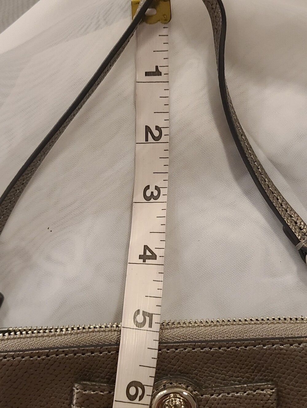 COACH Metallic Silver Leather Wristlet - Picture 10 of 12